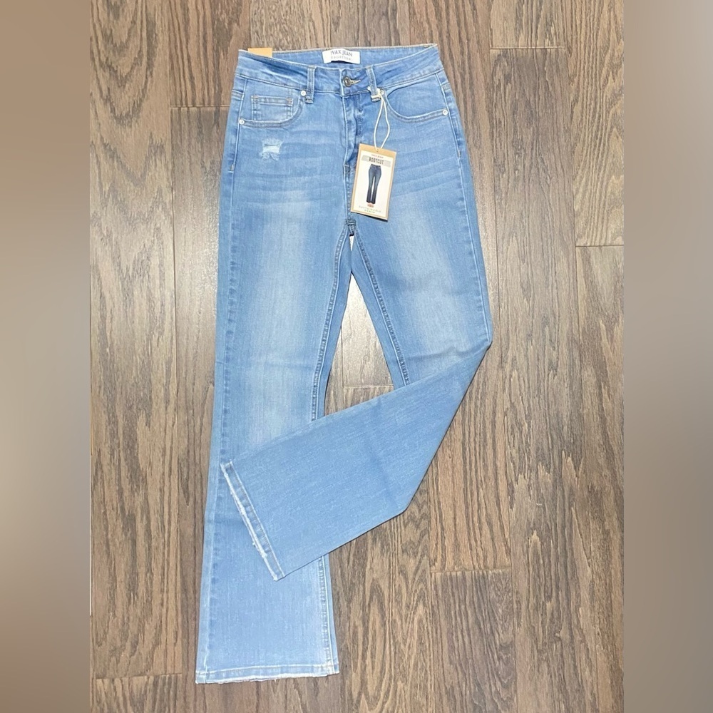 Wax Jean Light Blue Flare Jeans - Picture 5 of 11